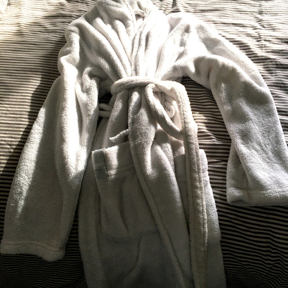 Fluffy White Terry Cloth Robe